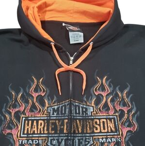 Harley Davidson Roma Italia 2x Zip-Up Sweatshirt Jacket